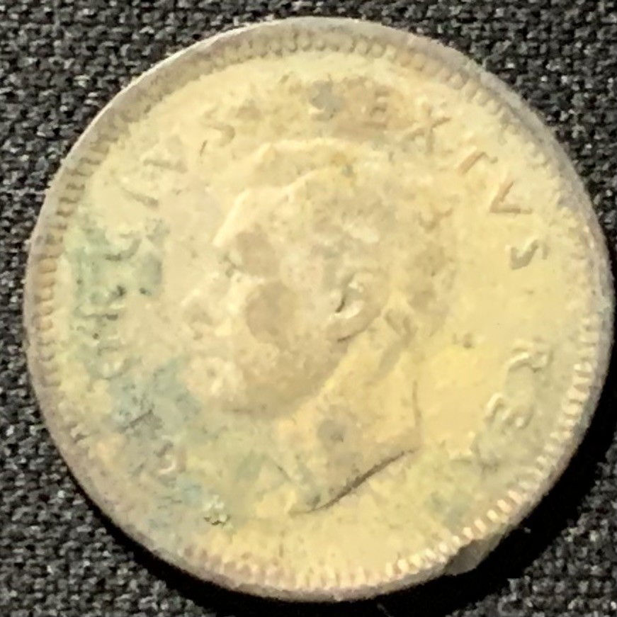 紫瑗钱币——第194期拍卖 南非 1951年 乔治六世 3便士 1.41克 0.5银