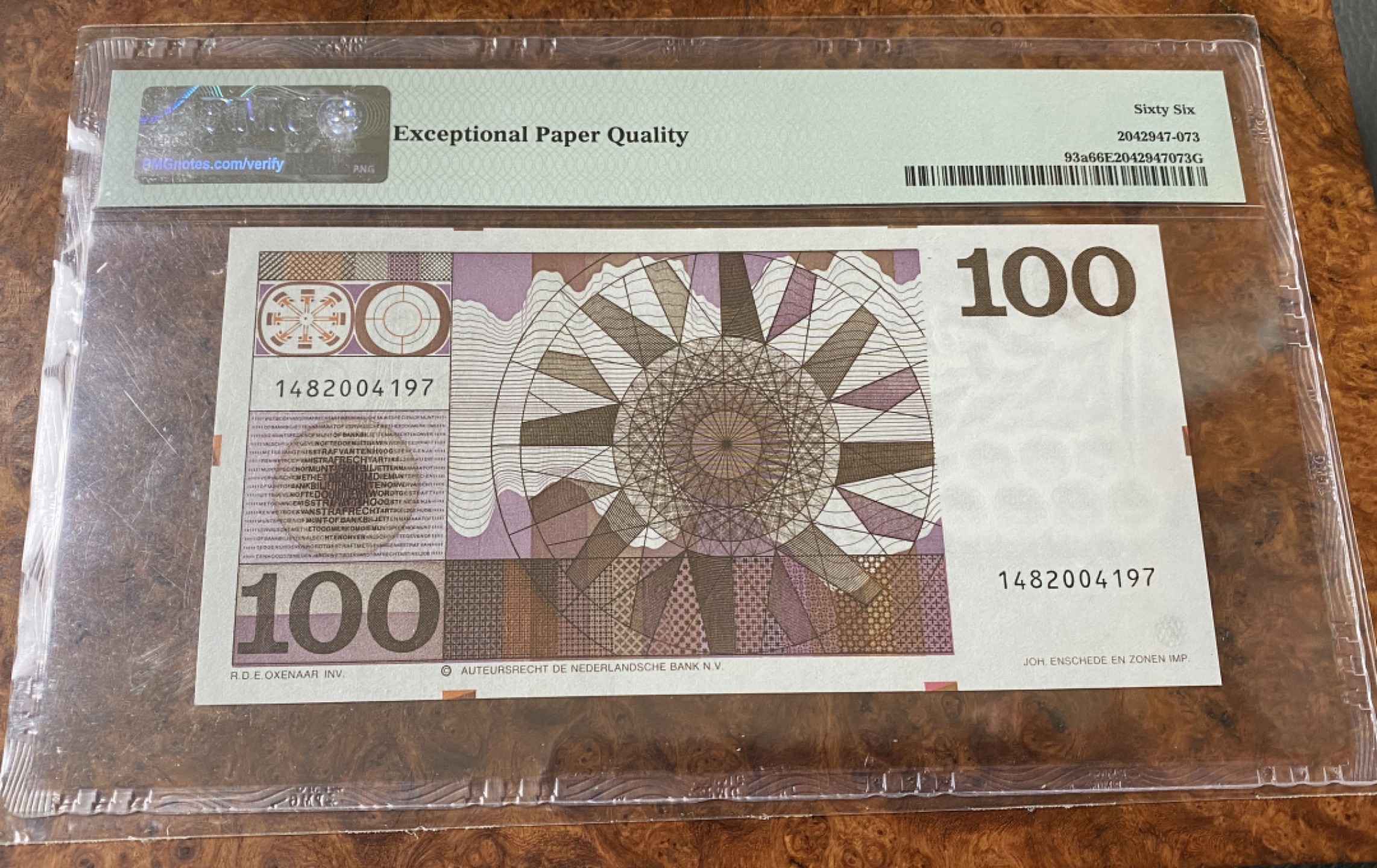 Chase Auction 第12期 - - 中外纸钞、民国炒联拍！ 1970年荷兰100盾，PMG66分！