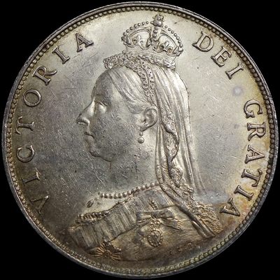 【雨安收藏】第017期 世界各国币章 0元起 晚上7:20 - 世界Great Britain	英国维多利亚2先令1887年高冠UNC
