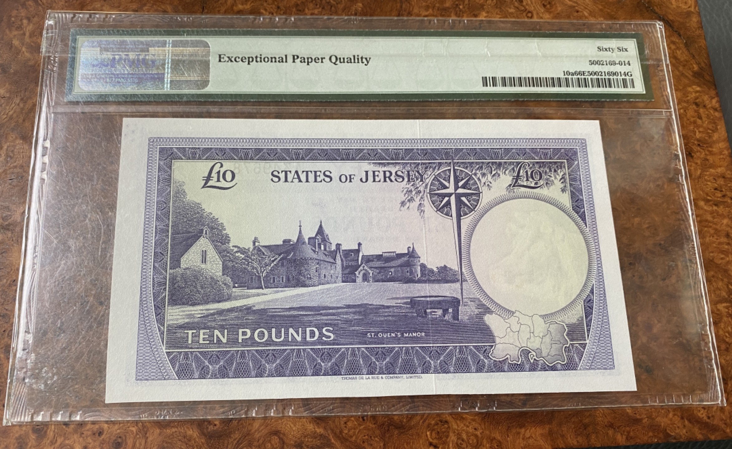 Chase Auction 第12期 - - 中外纸钞、民国炒联拍！ 1972年泽西岛10镑，PMG66分！