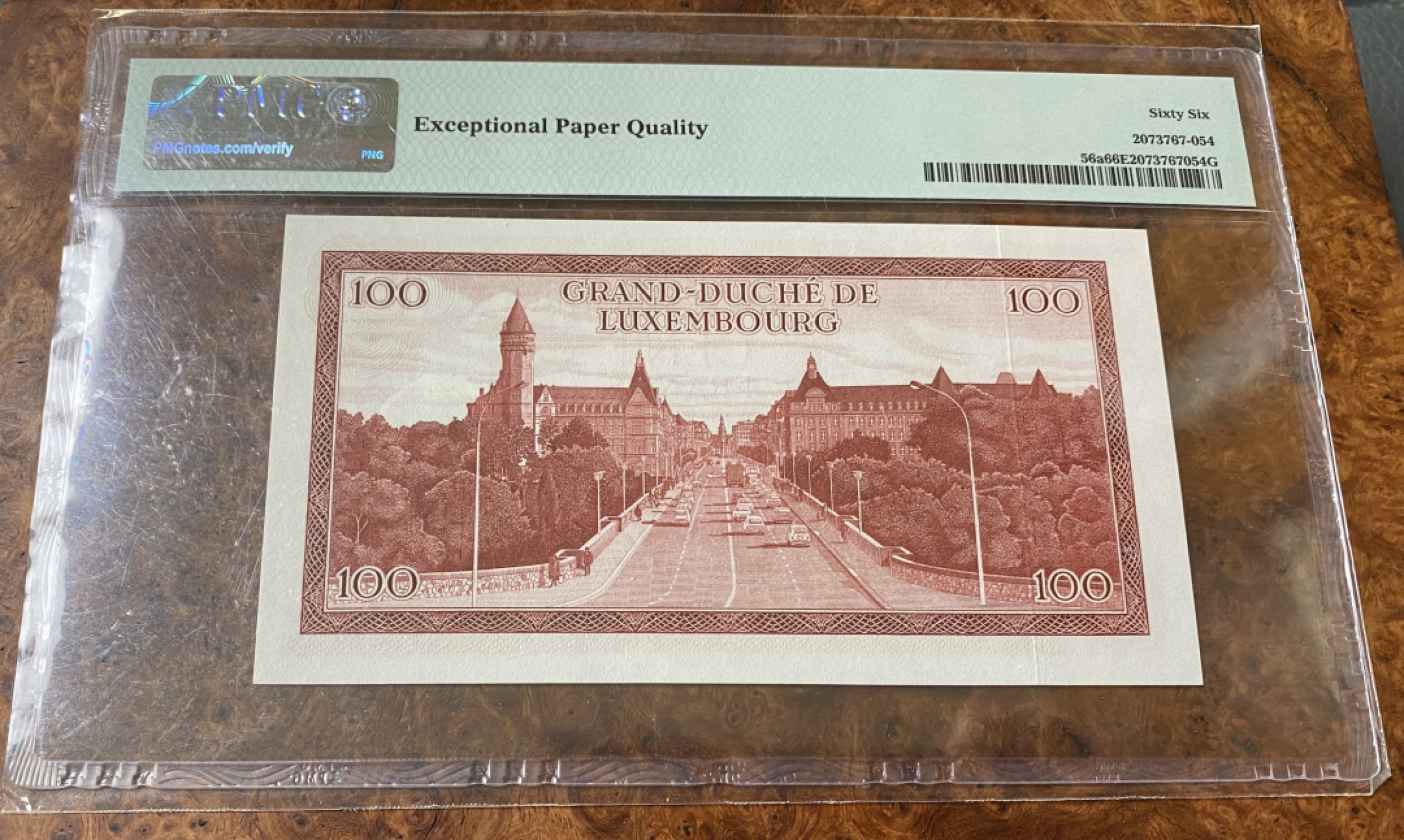 Chase Auction 第12期 - - 中外纸钞、民国炒联拍！ 1970年卢森堡100法郎，PMG66分！