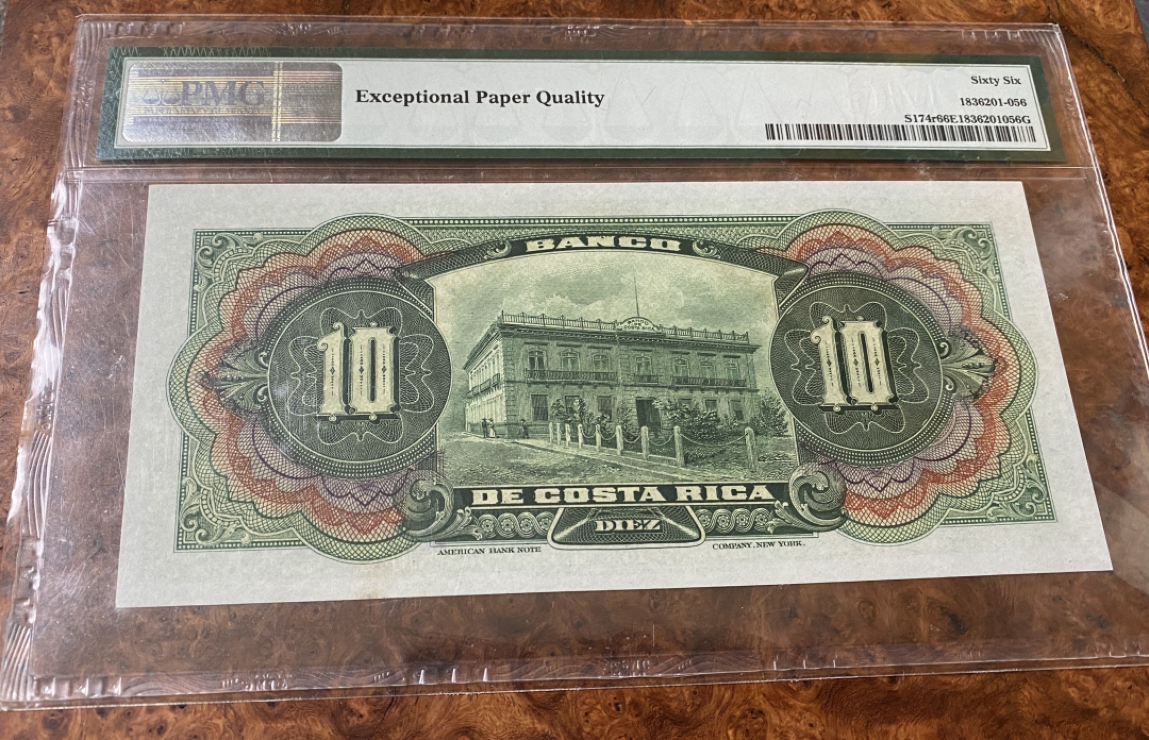 Chase Auction 第12期 - - 中外纸钞、民国炒联拍！ 1901年哥斯达黎加10克朗，PMG66分！美钞公司出品！