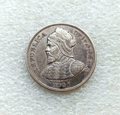 彼得堡世界钱币勋章拍卖第1期，0佣金全场顺丰包邮,6月3号晚七点半0元起拍 - 巴拿马1904年50分大银币 25克 90银