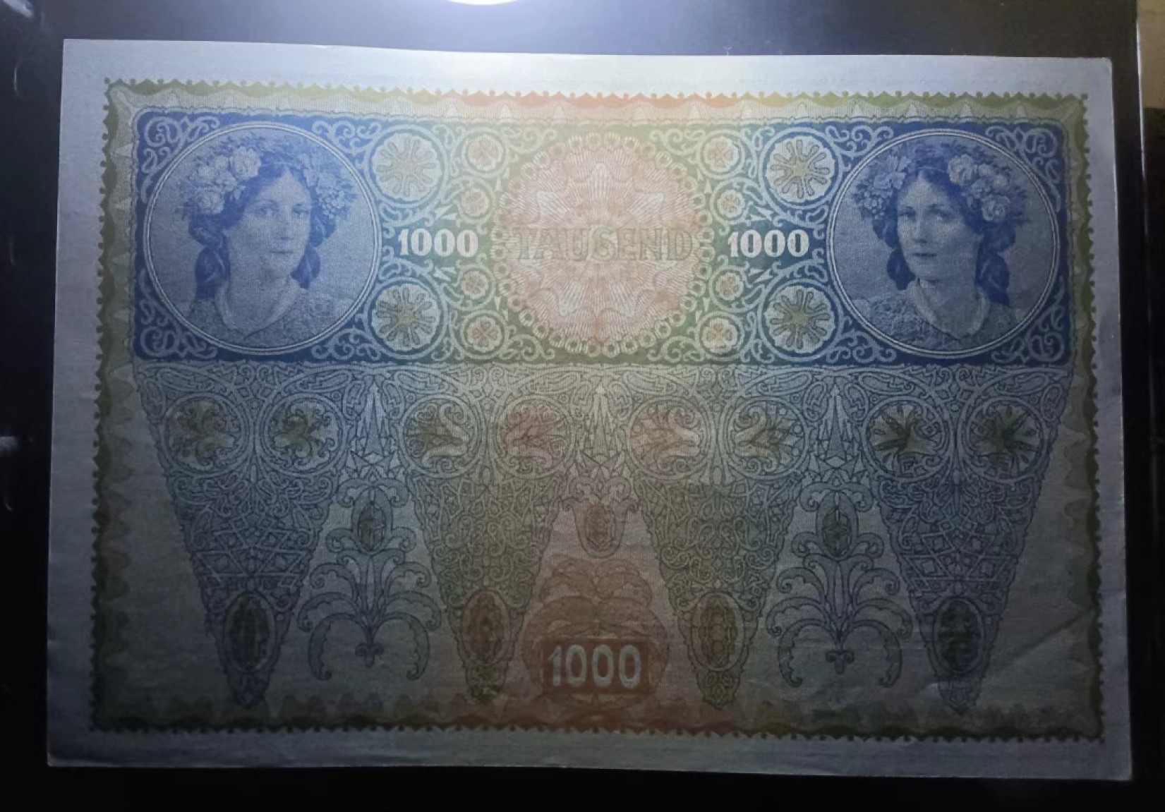 Chase Auction 第12期 - - 中外纸钞、民国炒联拍！ 奥地利1000面值一张，老纸币，AU品相，如图！