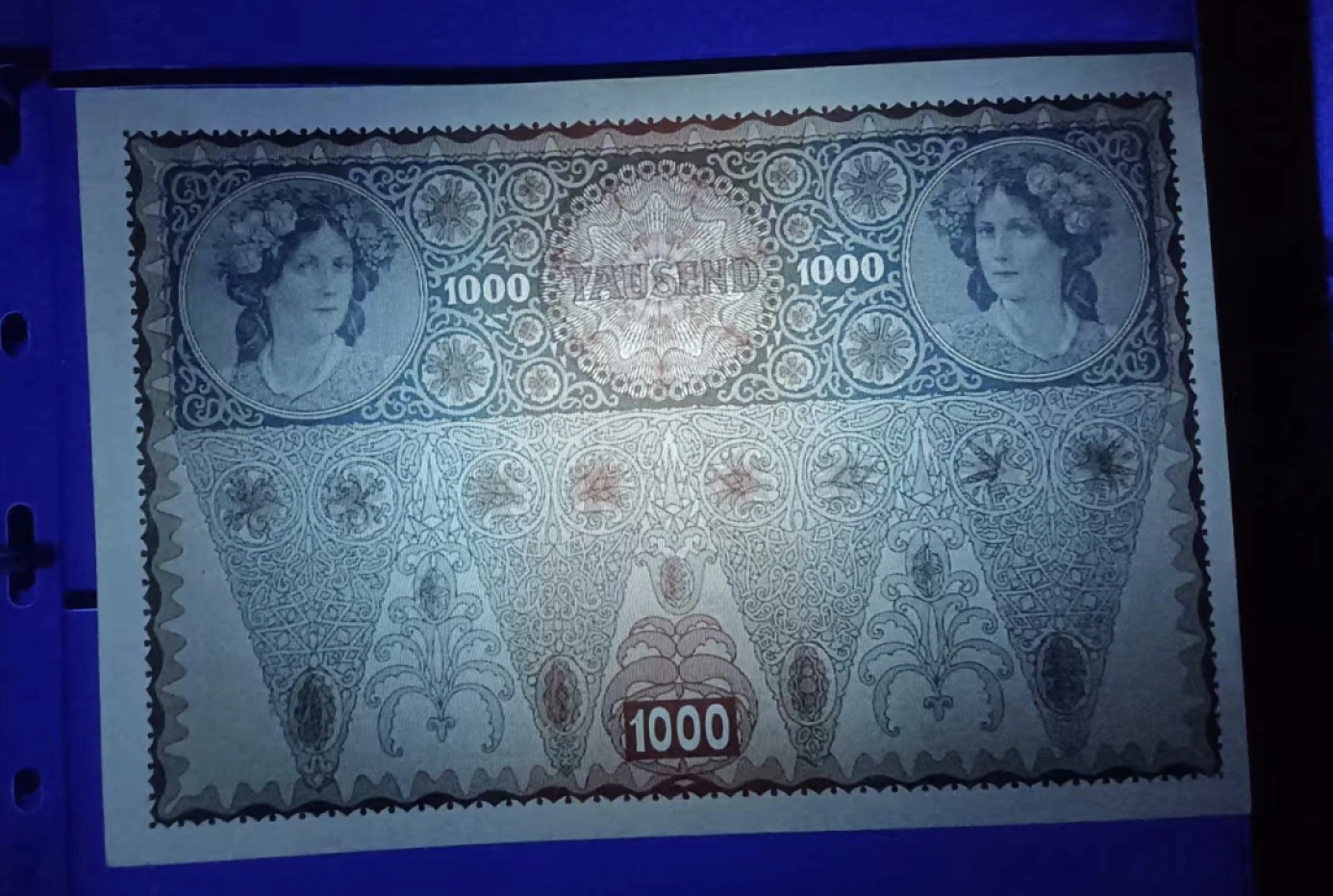 Chase Auction 第12期 - - 中外纸钞、民国炒联拍！ 奥地利1000面值一张，老纸币，AU品相，如图！
