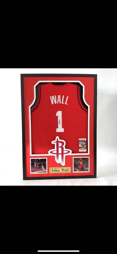 零元拍：约翰沃尔签字球衣带装裱框 NBA火箭队第三方球衣 权威认证机构JSA公司鉴定认证 NBA速度最快的球员 状元郎 奇才曾经的老大，5次全明星，已做精美裱框 - 零元拍：约翰沃尔签字球衣带装裱框 NBA火箭队第三方球衣 权威认证机构JSA公司鉴定认证 NBA速度最快的球员 状元郎 奇才曾经的老大，5次全明星，已做精美裱框