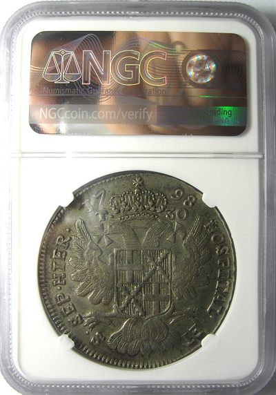 旷世大珍/NGC评级1798马耳他骑士团(医院骑士团)30T大银币/达文波特编号DAV-1611C,存世仅4-6枚,末任大团长霍姆佩斯