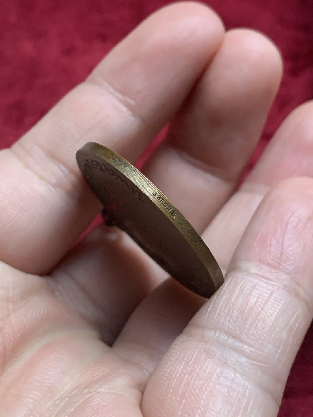 《竞宝斋》第63场-本周日 （全场不限金额包邮） 原盒法国1929年法国摄影杂志天使女神奖章 32mm，14.4克，BRONZE铜标