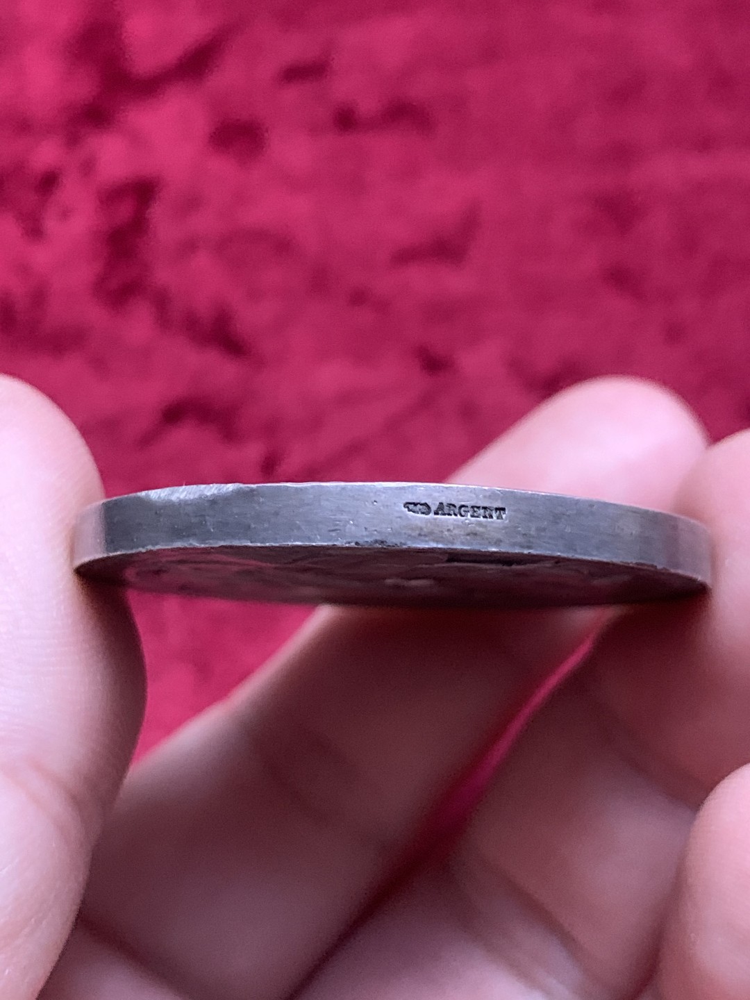 《竞宝斋》第63场-本周日 （全场不限金额包邮） 法国1869年苏伊士运河开通纪念少见加厚版大银章罗蒂作品  48克加厚版本，常见为40克版本，43mm，丰饶角Aregnt边铭