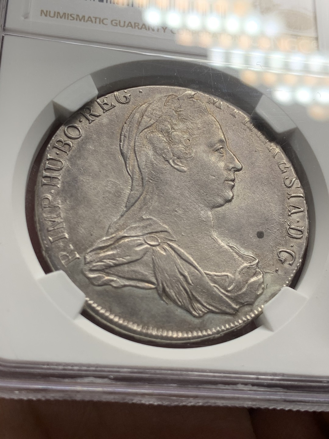 《竞宝斋》第63场-本周日 （全场不限金额包邮） NGC 1780年特兰西瓦尼亚 AH GS原铸大奶妈AUD，三点钟方向偏打，边齿完整