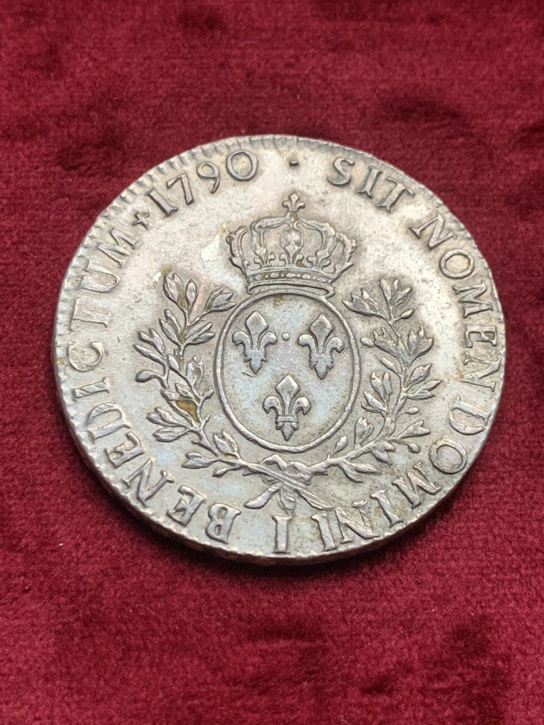 《竞宝斋》第63场-本周日 （全场不限金额包邮） 法国路易十六1790I厂埃居，原光好品，减重痕少 双面深打 难得状态