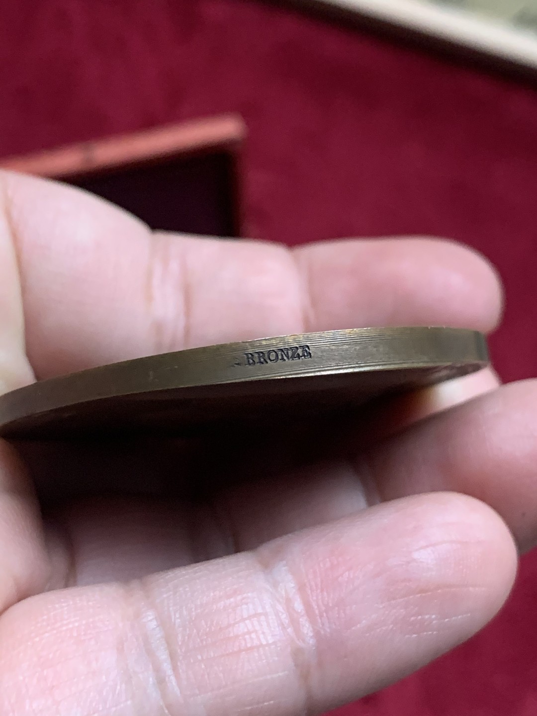 《竞宝斋》第63场-本周日 （全场不限金额包邮） 原盒法国1900年左右花环玛丽安娜军事准备大铜章丹尼尔杜普伊作品 50mm，62.5克，BRONZE铜标