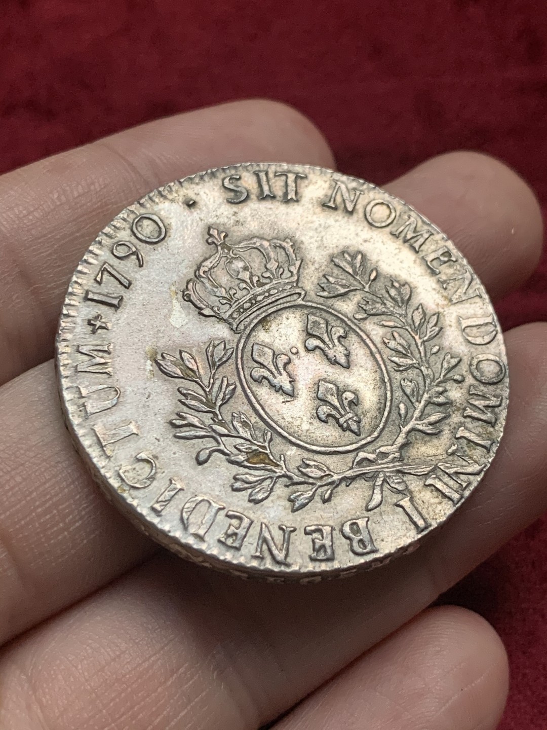 《竞宝斋》第63场-本周日 （全场不限金额包邮） 法国路易十六1790I厂埃居，原光好品，减重痕少 双面深打 难得状态