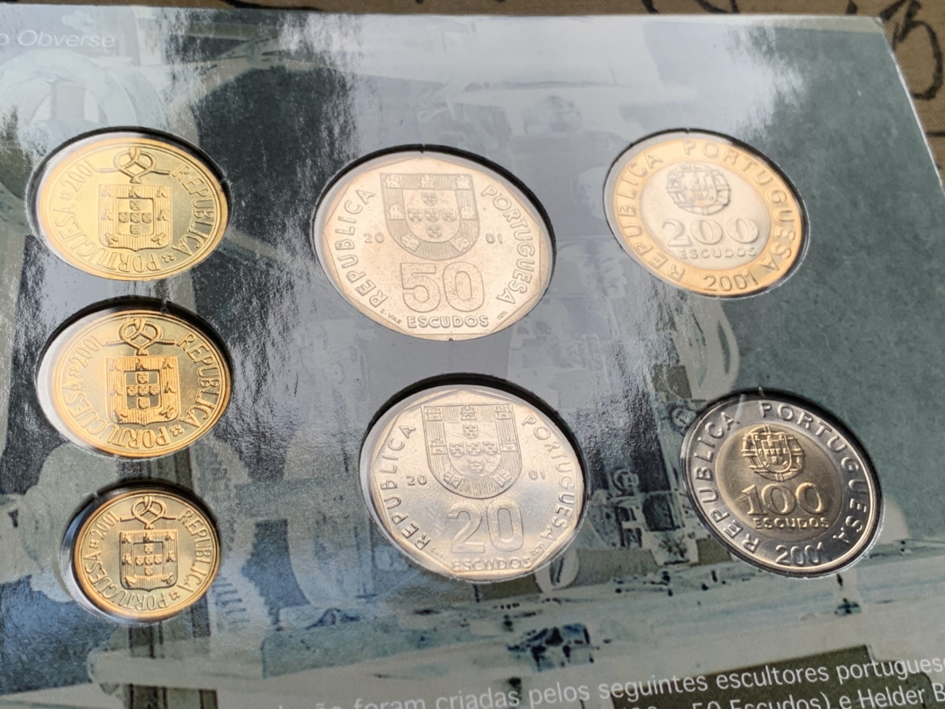 《竞宝斋》第63场-本周日 （全场不限金额包邮） 卡装 葡萄牙 2001年 七枚套 不同面值 封装