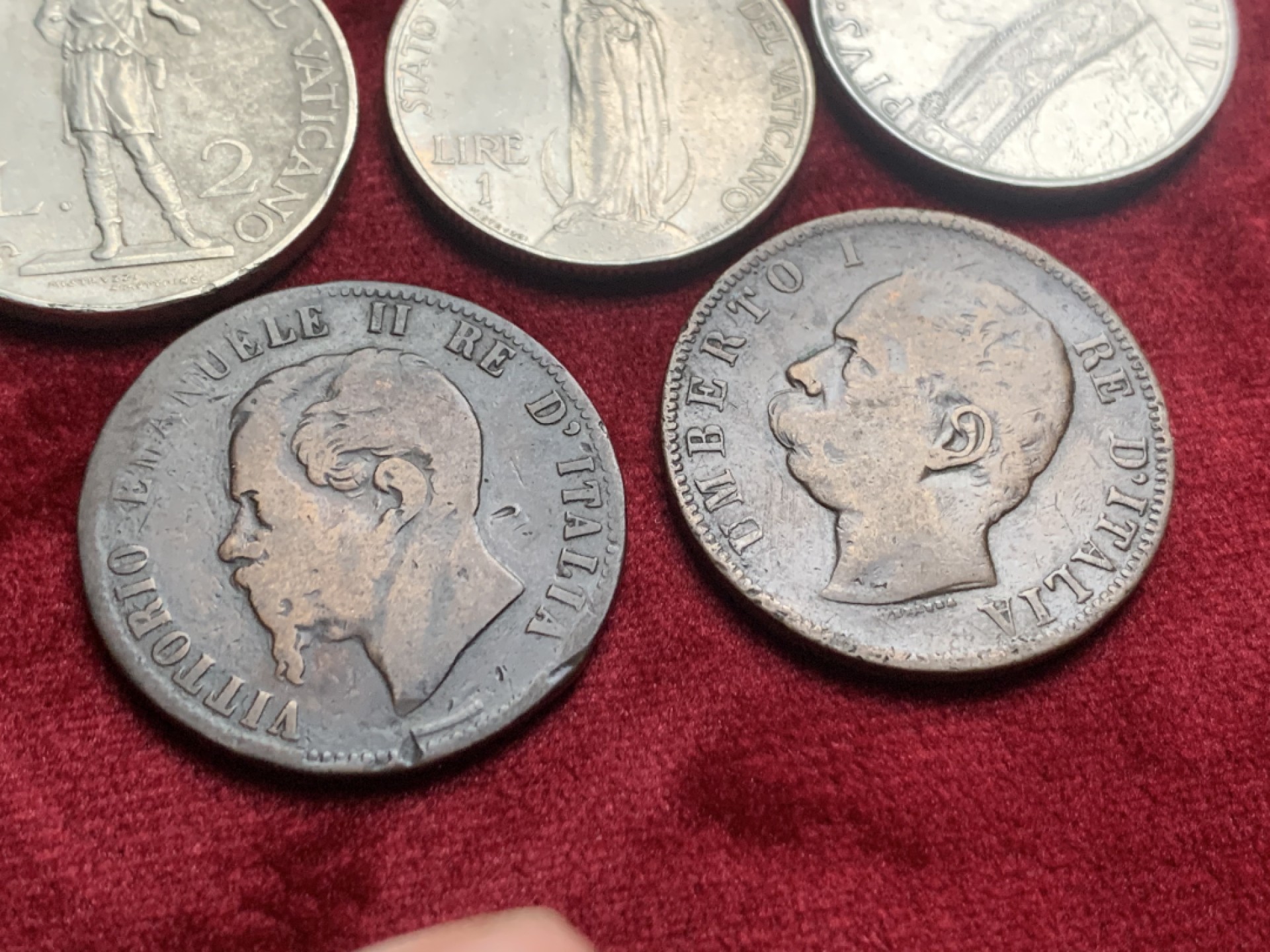 《竞宝斋》第63场-本周日 （全场不限金额包邮） （8枚一组）意大利 10分铜币2枚+教皇 好品裸币6枚