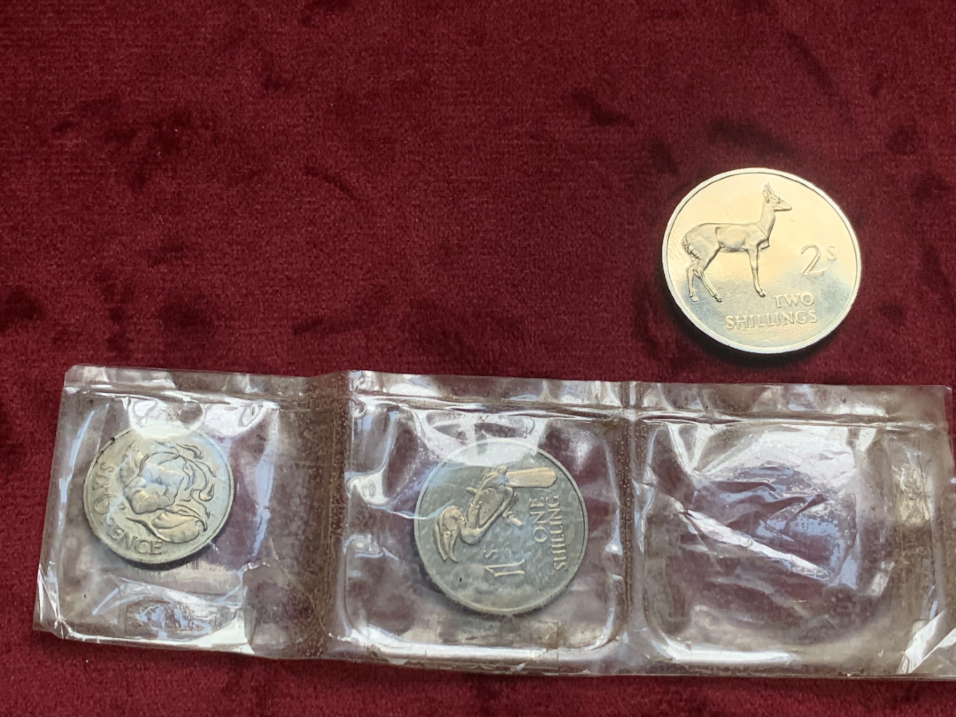 《竞宝斋》第63场-本周日 （全场不限金额包邮） 赞比亚原盒精制套币1964年精制套币独立后首套