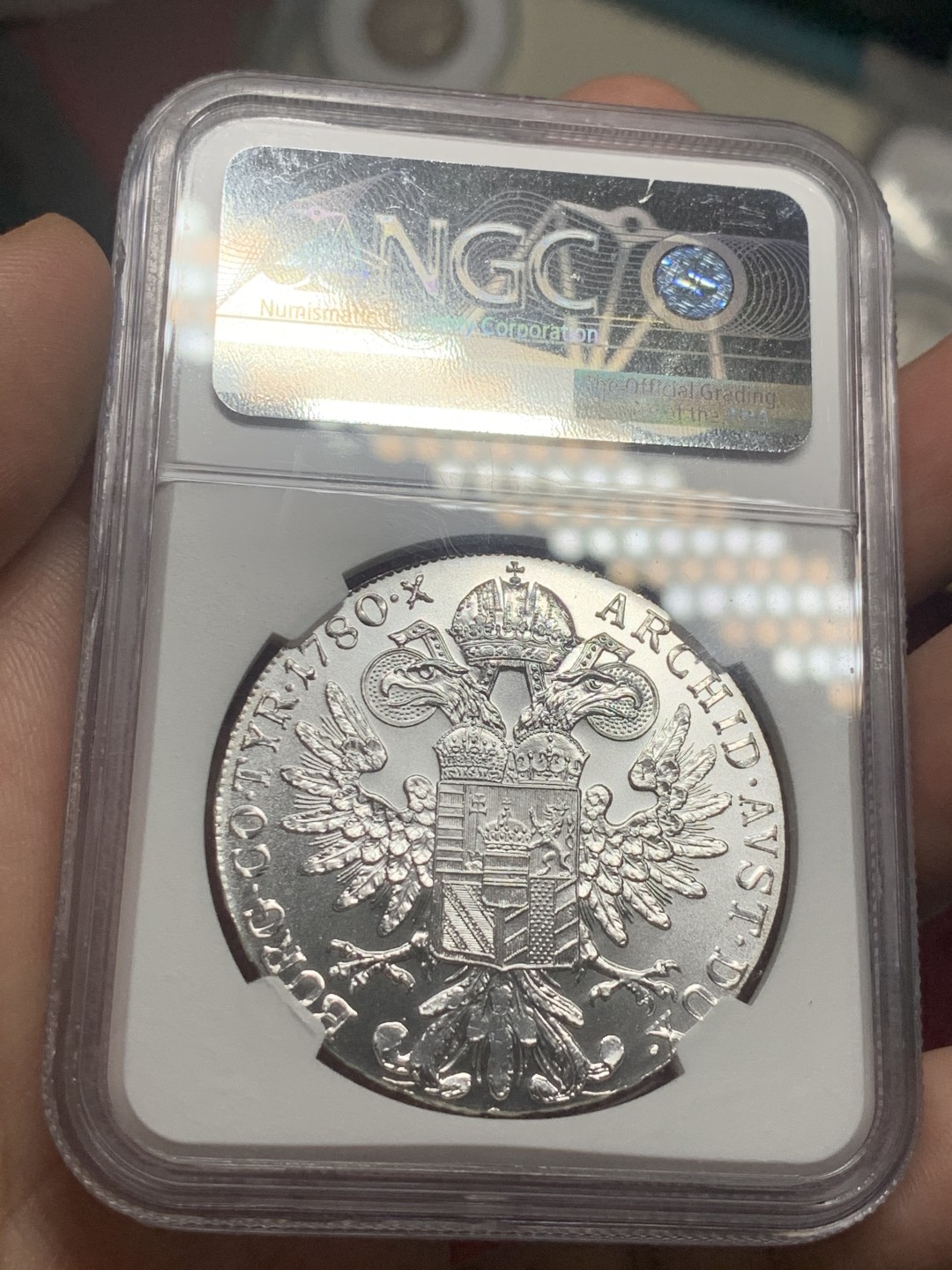 《竞宝斋》第63场-本周日 （全场不限金额包邮） NGC-MS66 奥地利 1780年后铸版 泰勒 银币