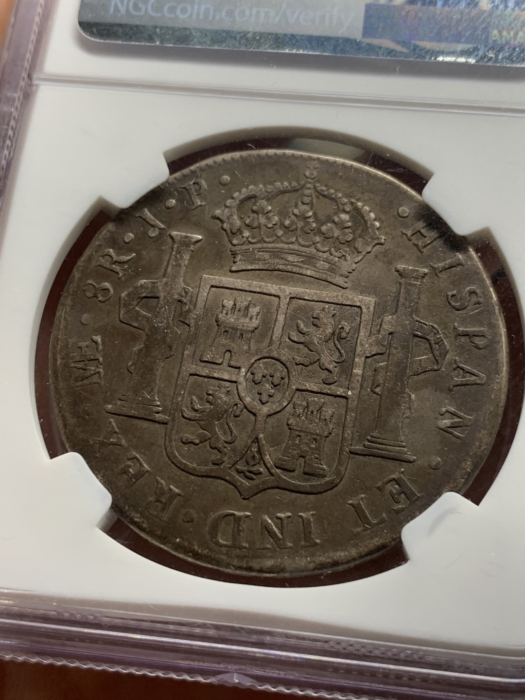 《竞宝斋》第63场-本周日 （全场不限金额包邮） NGC-XFD  秘鲁利马厂 费七洋葱头 1811年 8R 银币 不多见 