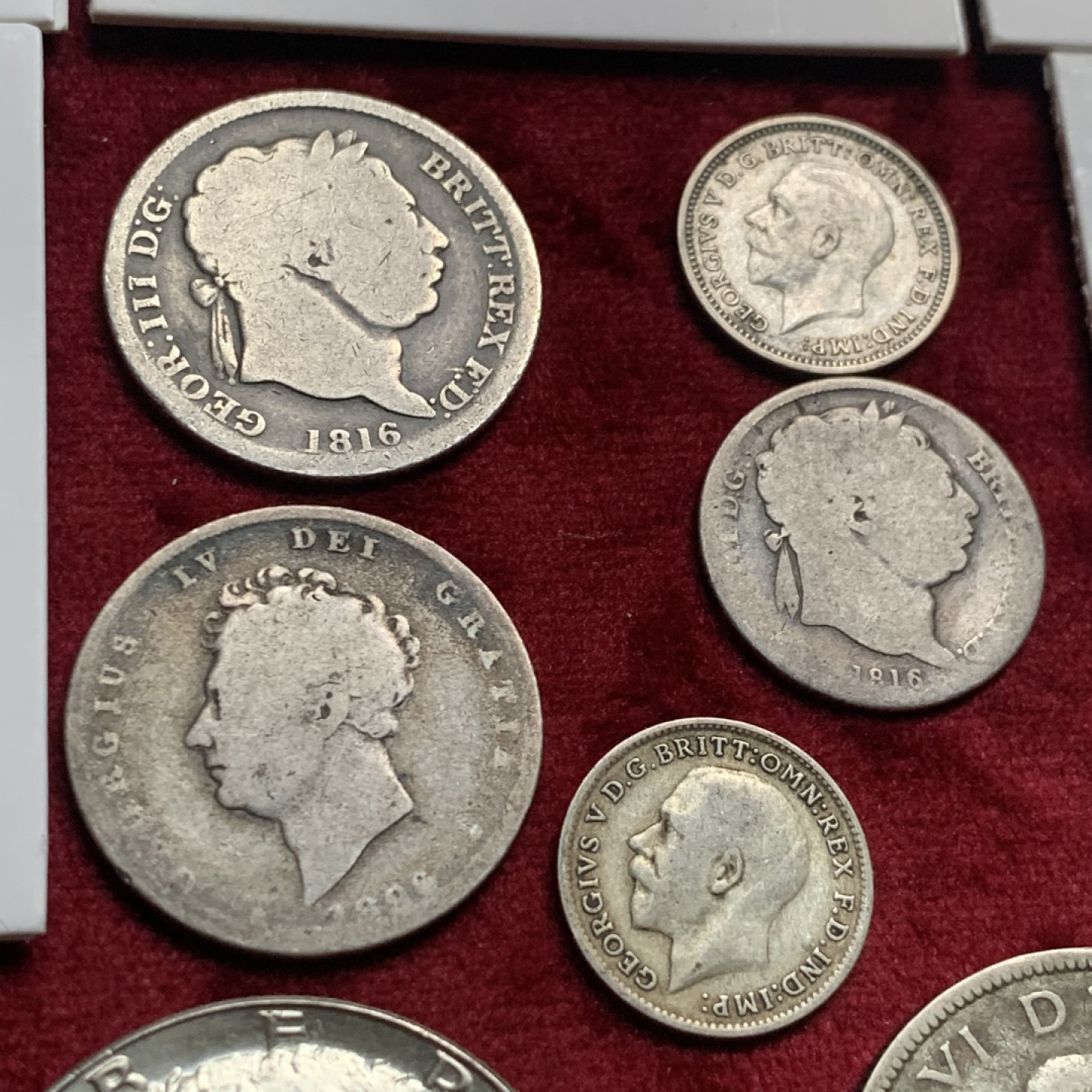 《竞宝斋》第63场-本周日 （全场不限金额包邮） 英国为主的一堆银币，乔三四五是先令，铜币全卷拆BU