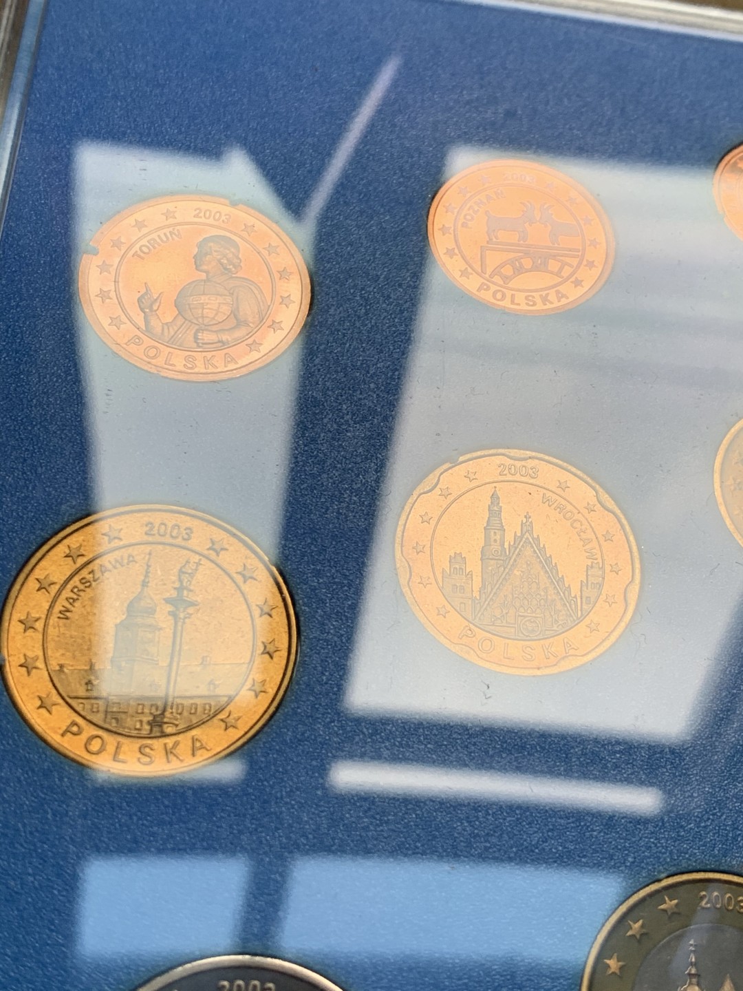 《竞宝斋》第63场-本周日 （全场不限金额包邮） 卡装 波兰2003年 ESSAI厂 试铸欧元样币 八枚套 稀少品种 完美状态