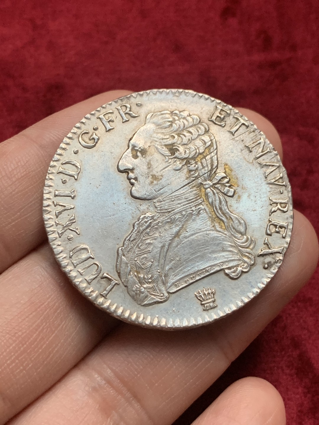 《竞宝斋》第63场-本周日 （全场不限金额包邮） 法国路易十六1790I厂埃居，原光好品，减重痕少 双面深打 难得状态