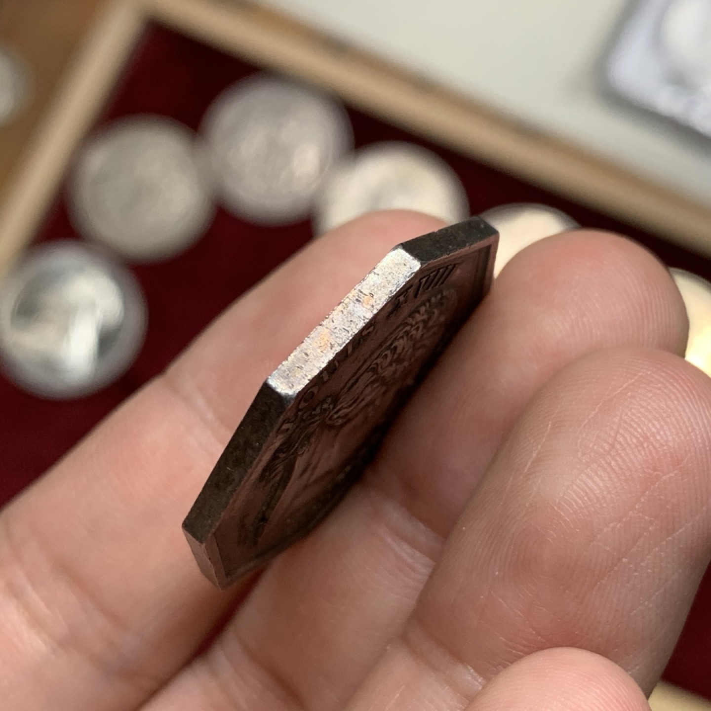 《竞宝斋》第63场-本周日 （全场不限金额包邮） 法国路易十八大公鸡八角银章 30mm，11.4克，无边铭