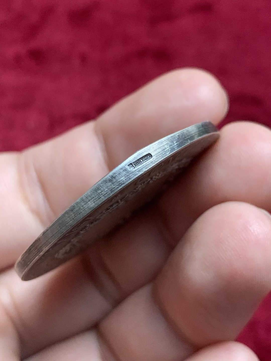 《竞宝斋》第63场-本周日 （全场不限金额包邮） 法国 农业部 镀银 铜章 39.6mm直径 ，28.1克