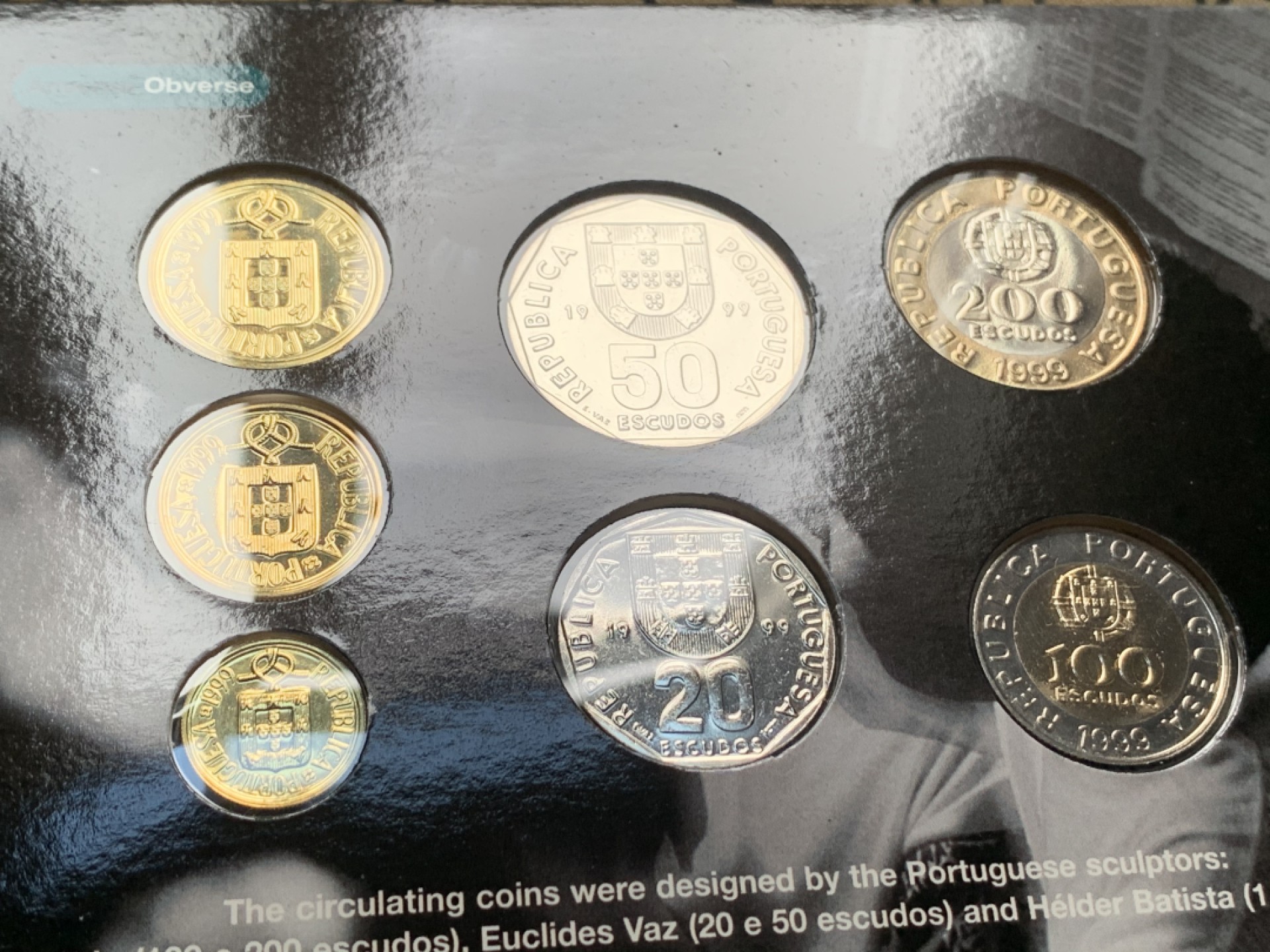 《竞宝斋》第63场-本周日 （全场不限金额包邮） 封装 葡萄牙 1999年 联合国五十周年纪念 9枚套 套币 稀少