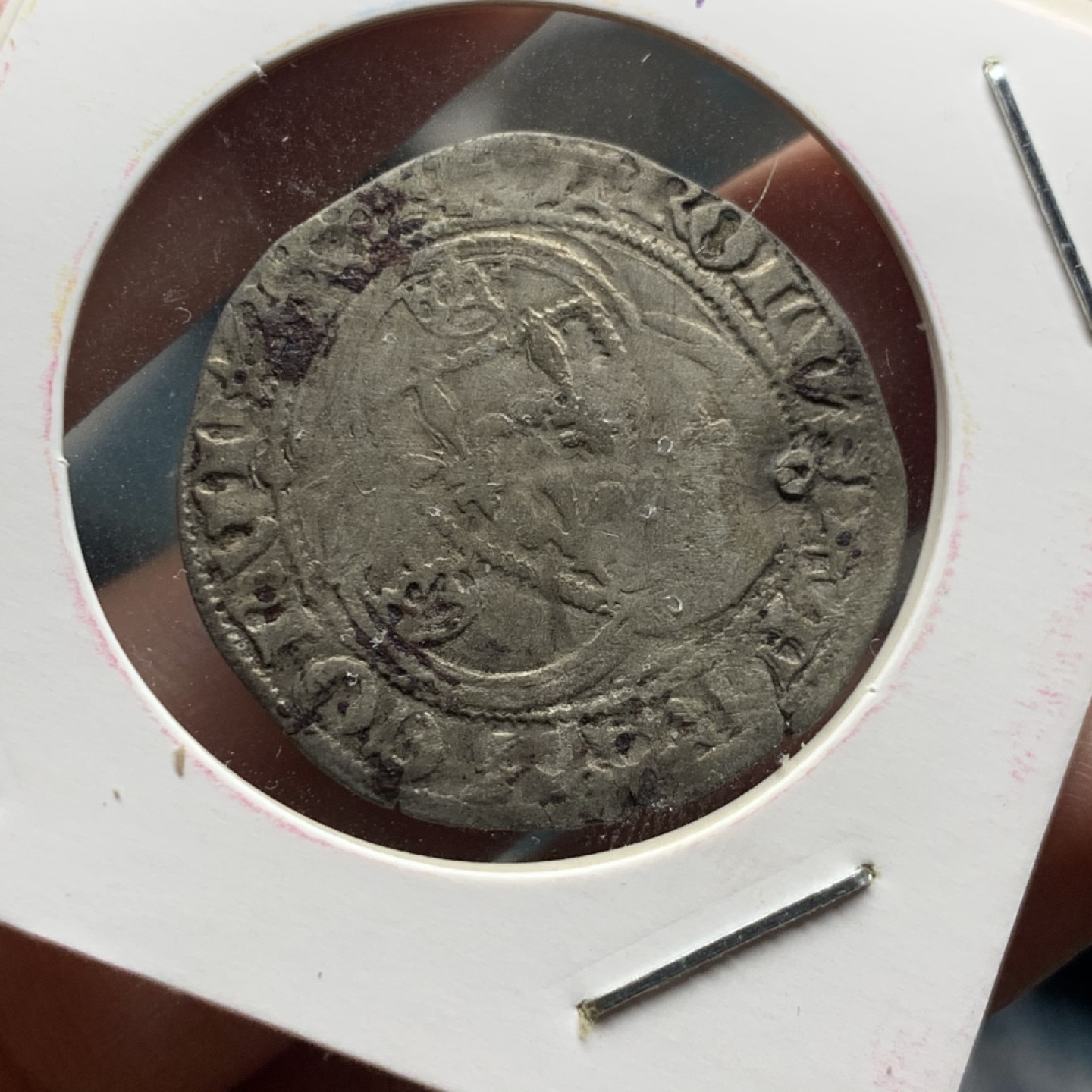 《竞宝斋》第63场-本周日 （全场不限金额包邮） 法国15世纪布朗克打制银币 状态如图