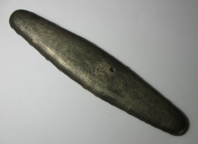 泰国虎舌银条/暹罗钱币/少见带徽记图案/好品/10.9cm,86.9g
