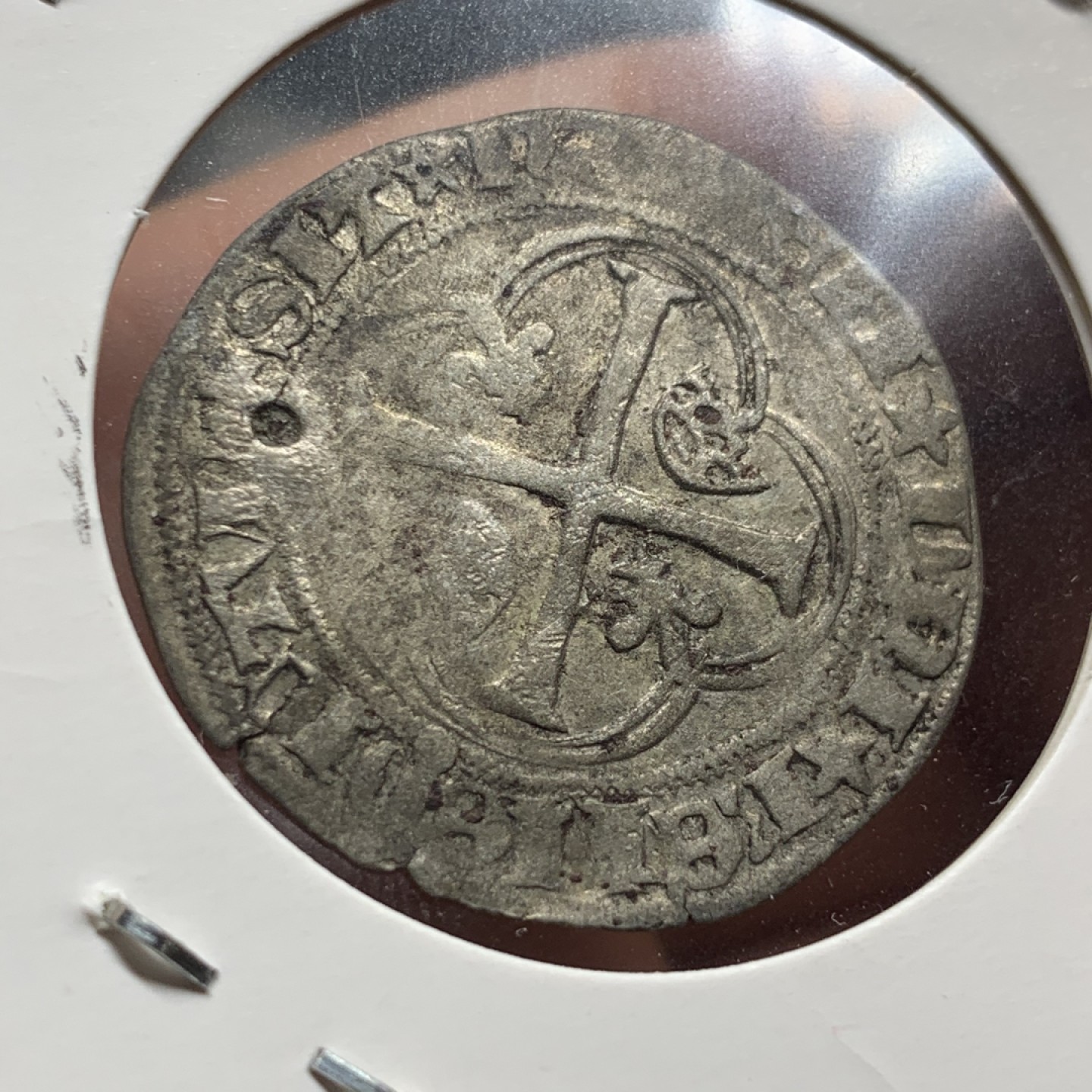 《竞宝斋》第63场-本周日 （全场不限金额包邮） 法国15世纪布朗克打制银币 状态如图