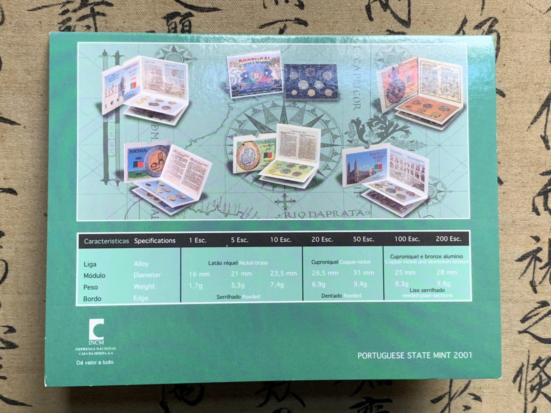 《竞宝斋》第63场-本周日 （全场不限金额包邮） 卡装 葡萄牙 2001年 七枚套 不同面值 封装