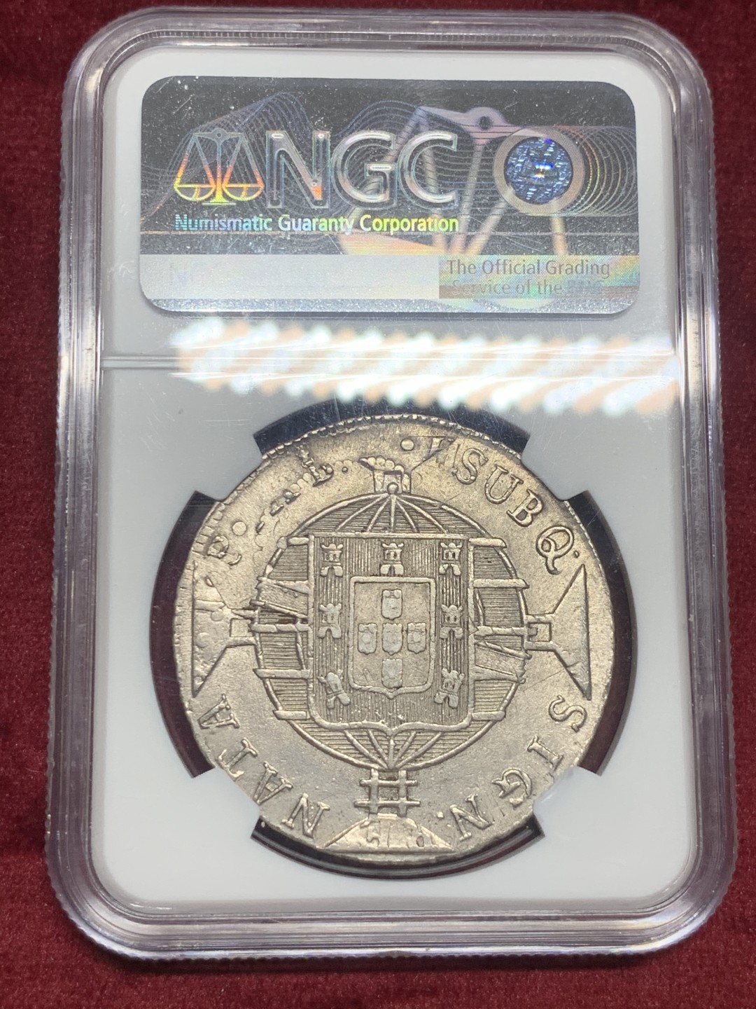 《竞宝斋》第63场-本周日 （全场不限金额包邮） NGC-XF45 巴西 1819年 960R 银币  热门品种