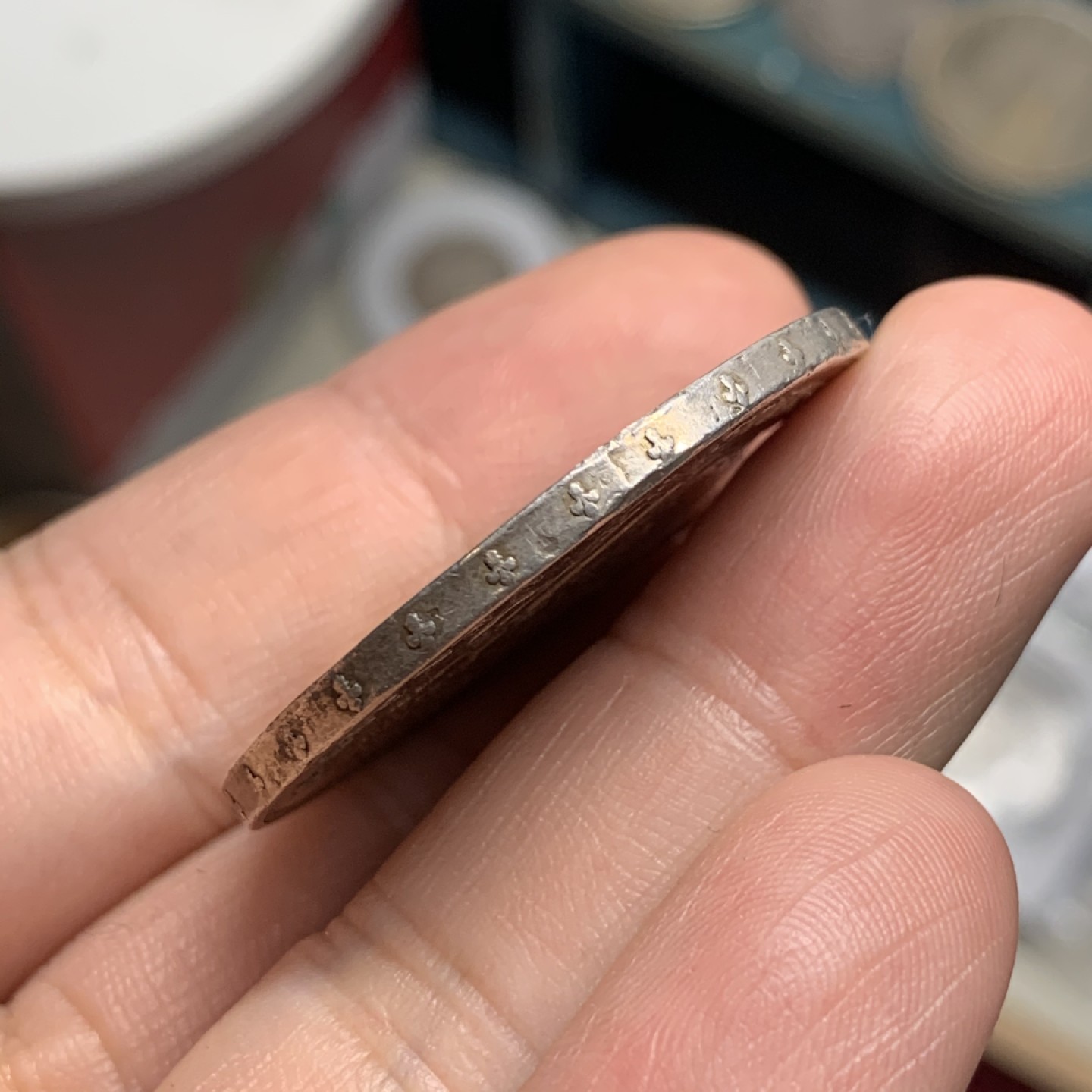 《竞宝斋》第63场-本周日 （全场不限金额包邮） 1877年西班牙阿方索十二世好品5比塞塔银币