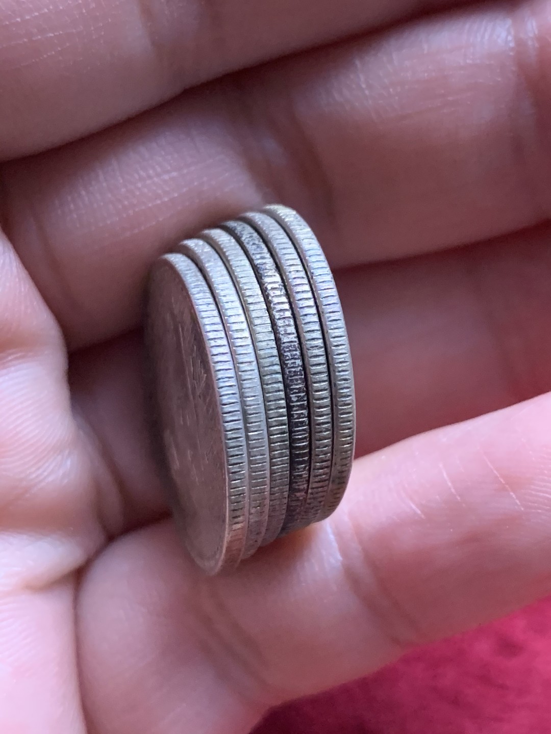 《竞宝斋》第63场-本周日 （全场不限金额包邮） 中国 台湾 地瓜 五角银币 6枚，好品相