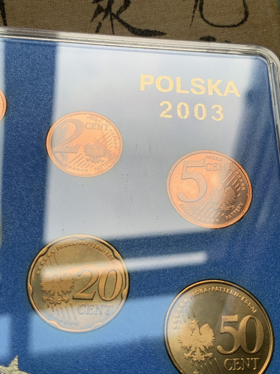 《竞宝斋》第63场-本周日 （全场不限金额包邮） 卡装 波兰2003年 ESSAI厂 试铸欧元样币 八枚套 稀少品种 完美状态