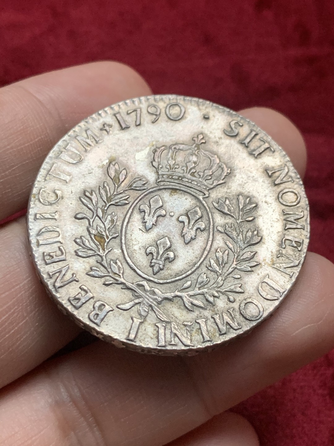 《竞宝斋》第63场-本周日 （全场不限金额包邮） 法国路易十六1790I厂埃居，原光好品，减重痕少 双面深打 难得状态