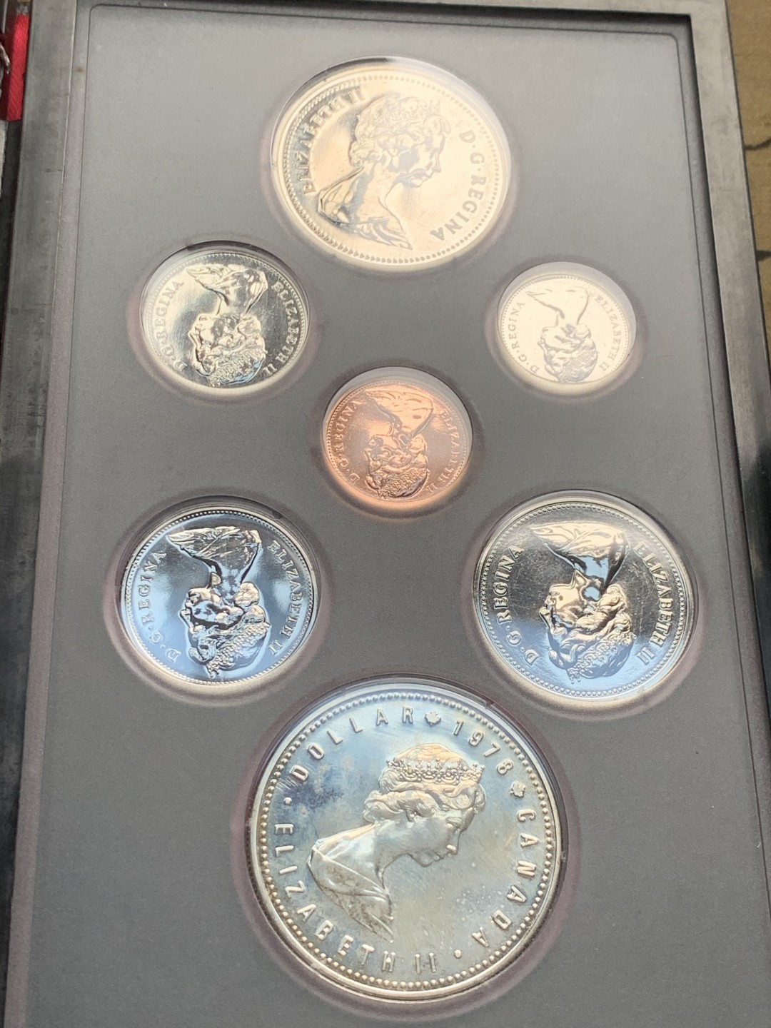 《竞宝斋》第63场-本周日 （全场不限金额包邮） 原盒证书 加拿大1978年 英联邦运动会 七枚一组 精制套币