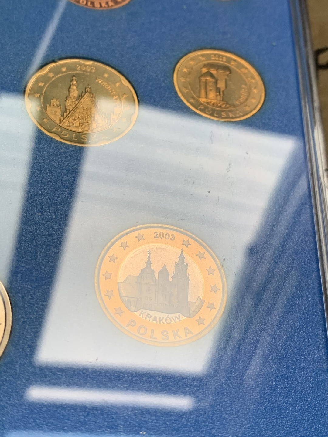 《竞宝斋》第63场-本周日 （全场不限金额包邮） 卡装 波兰2003年 ESSAI厂 试铸欧元样币 八枚套 稀少品种 完美状态