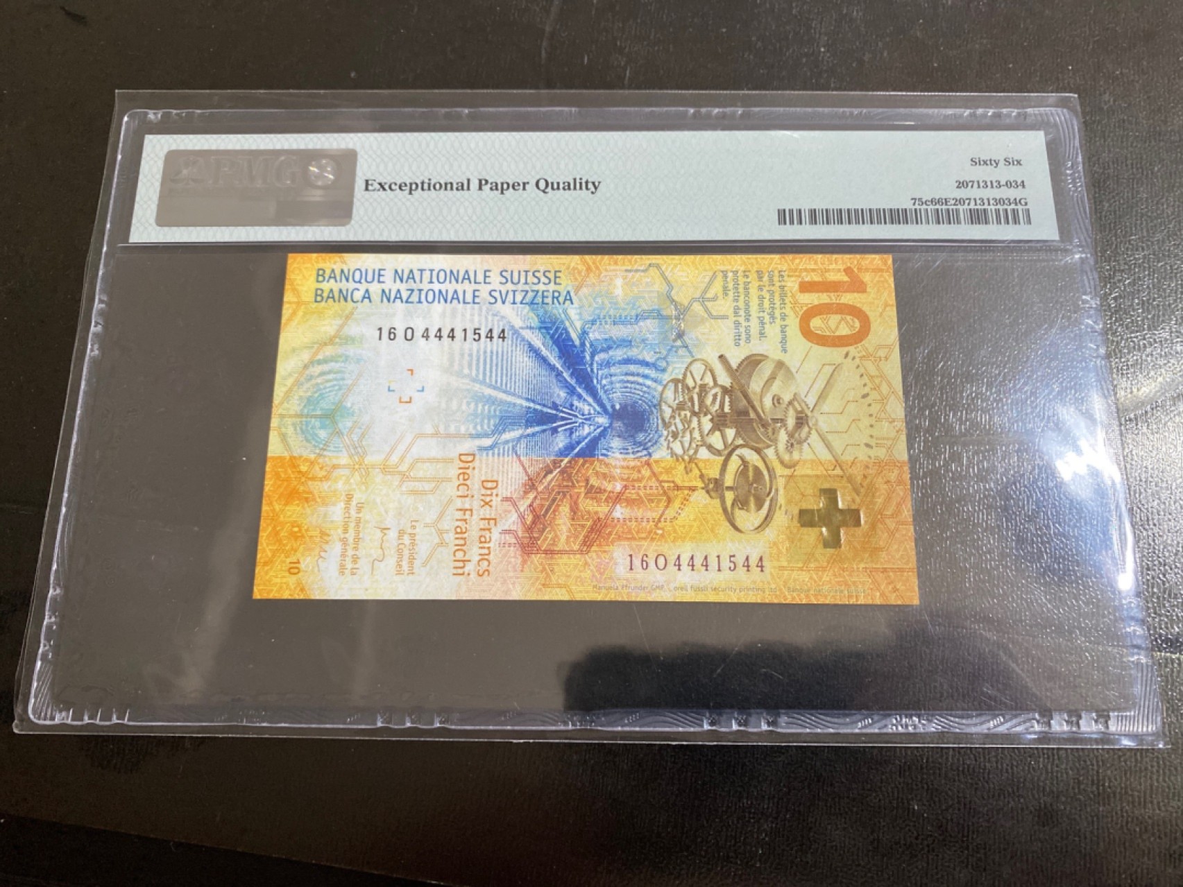 收藏联盟Quantum Auction第166期 即将开拍还有很多大漏等着您！大货送拍返佣活动进行时 2016年瑞士10法郎 PMG66E