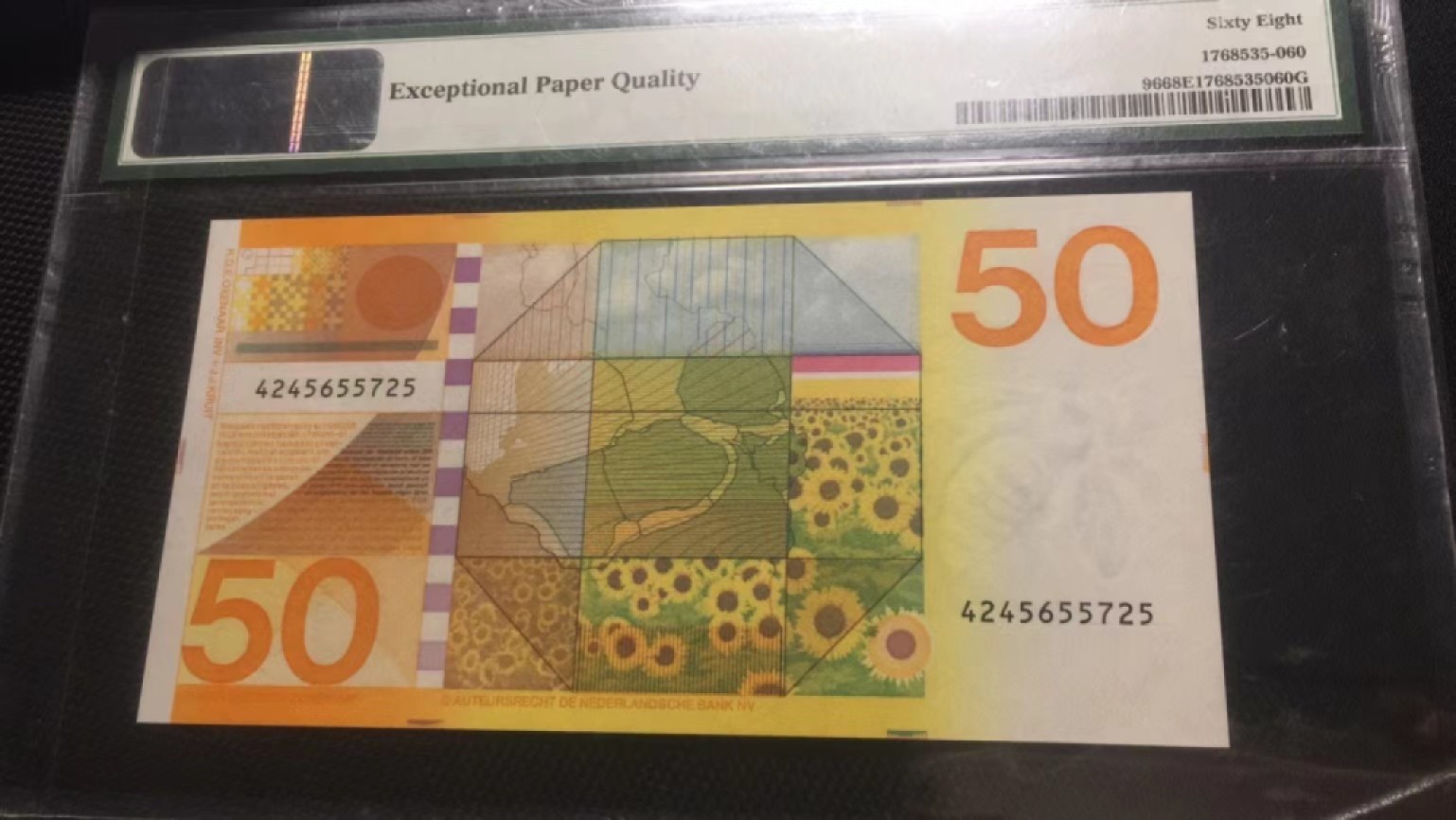 【Blue Auction】✨世界纸币精拍第190期【精】 荷兰🇳🇱 1982年50盾 PMG68EPQ 高分向日葵🌻