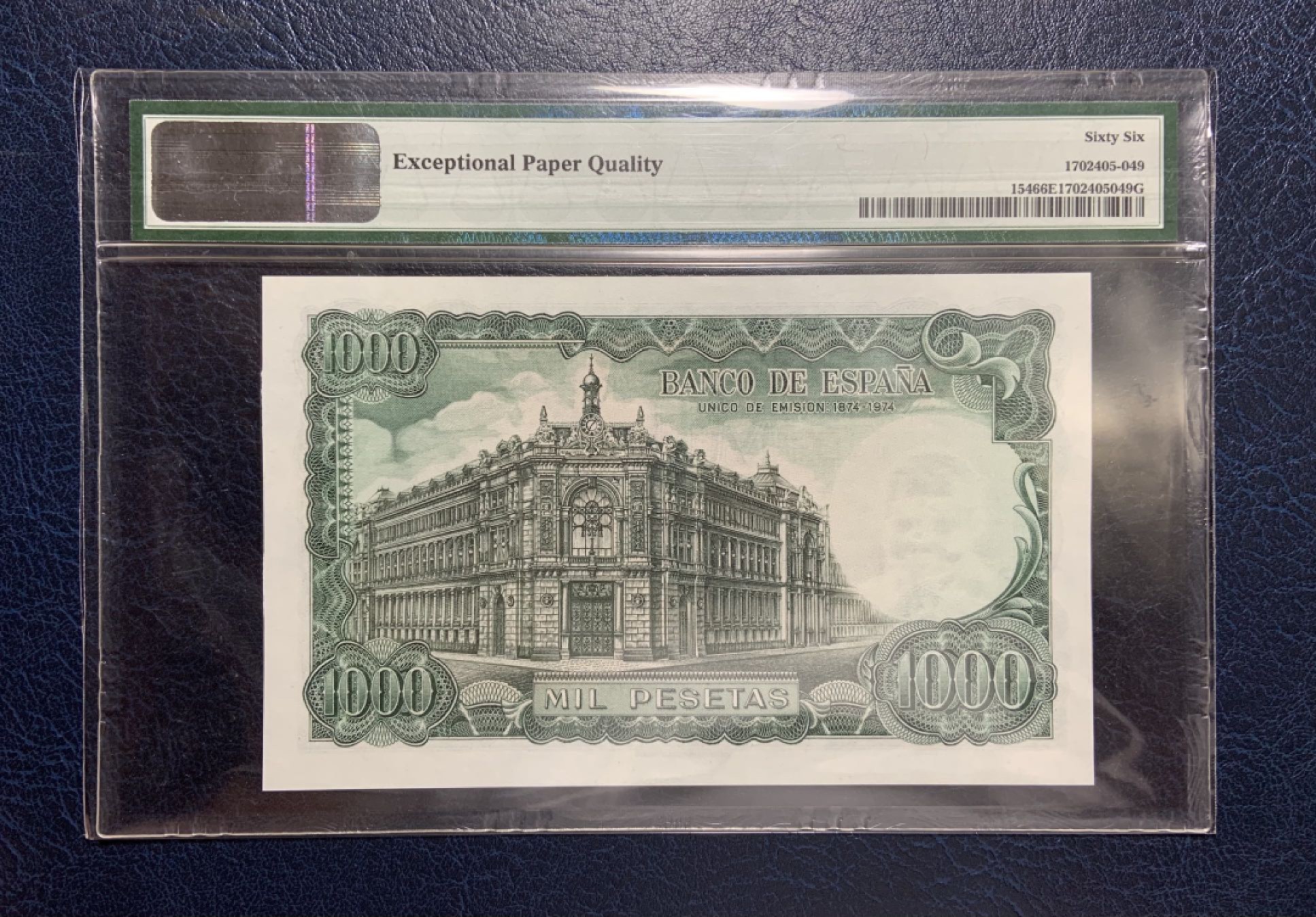 【Blue Auction】✨世界纸币精拍第190期【精】 【无47】西班牙 🇪🇸1971年100比塞塔 纪念钞 PMG66EPQ 