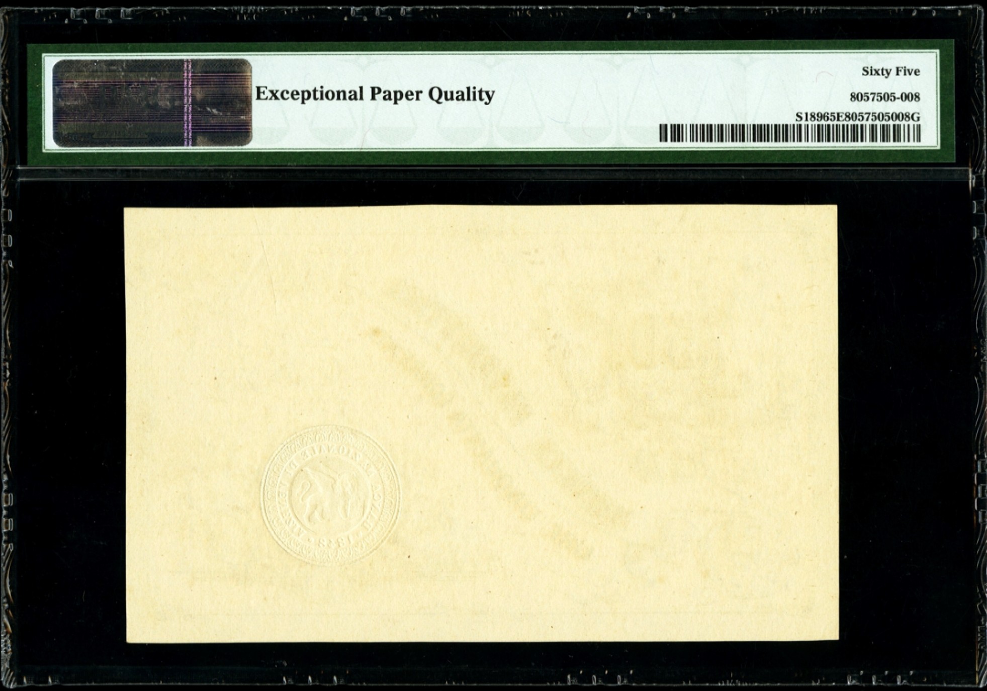 【Blue Auction】✨世界纸币精拍第190期【精】 【唯一冠军分极罕见】意大利 威尼斯共和国 1849年50里拉 PMG65EPQ绝品存世稀少 带飞狮钢戳 文物级别