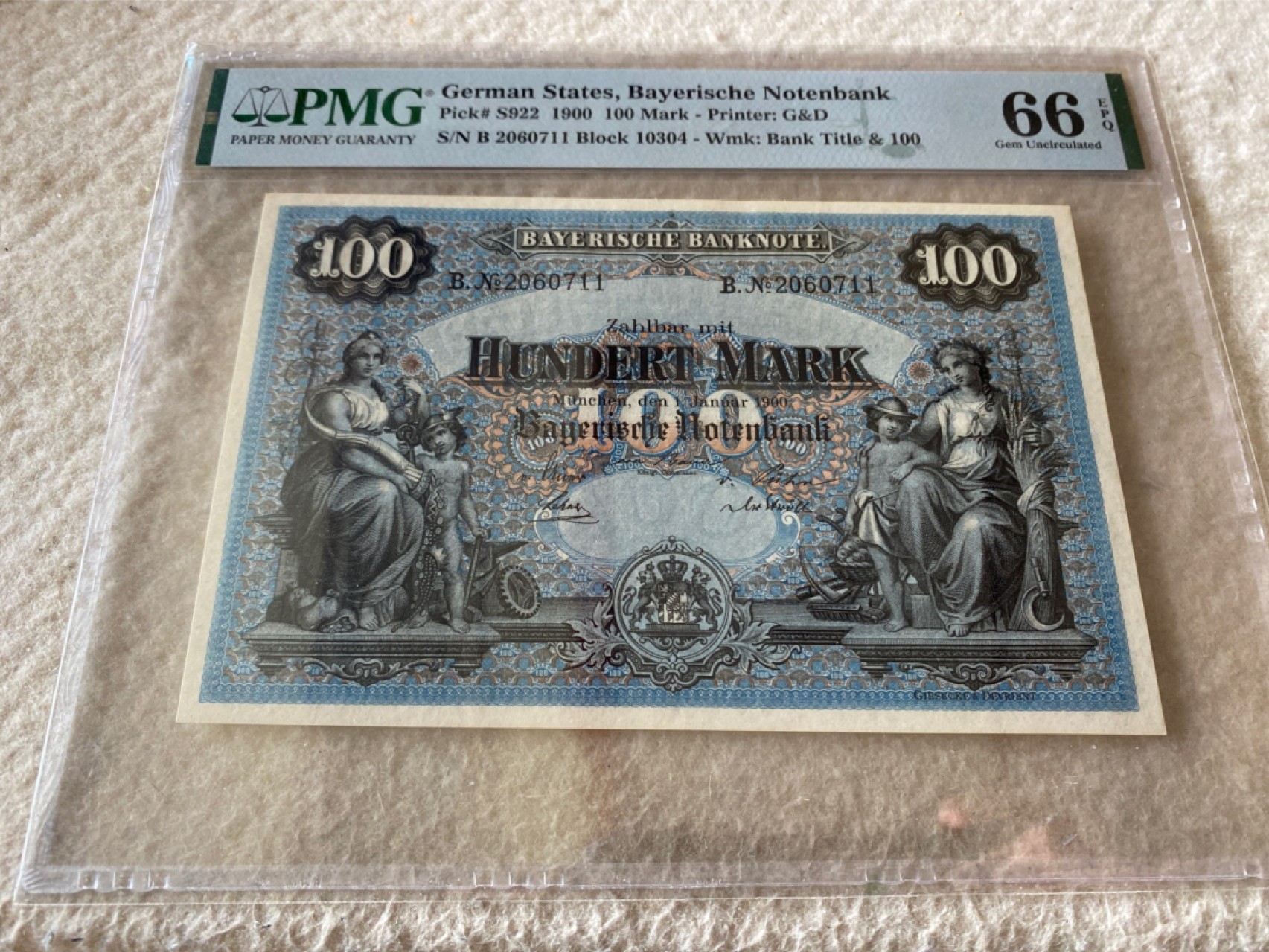 收藏联盟Quantum Auction第166期 即将开拍还有很多大漏等着您！大货送拍返佣活动进行时 1900年德国100马克 百年老票 PMG66E亚军分