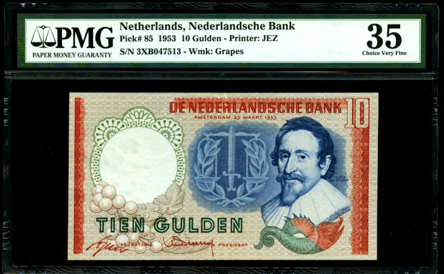 【Blue Auction】✨世界纸币精拍第190期【精】 荷兰 1953年10盾 PMG35 性价比