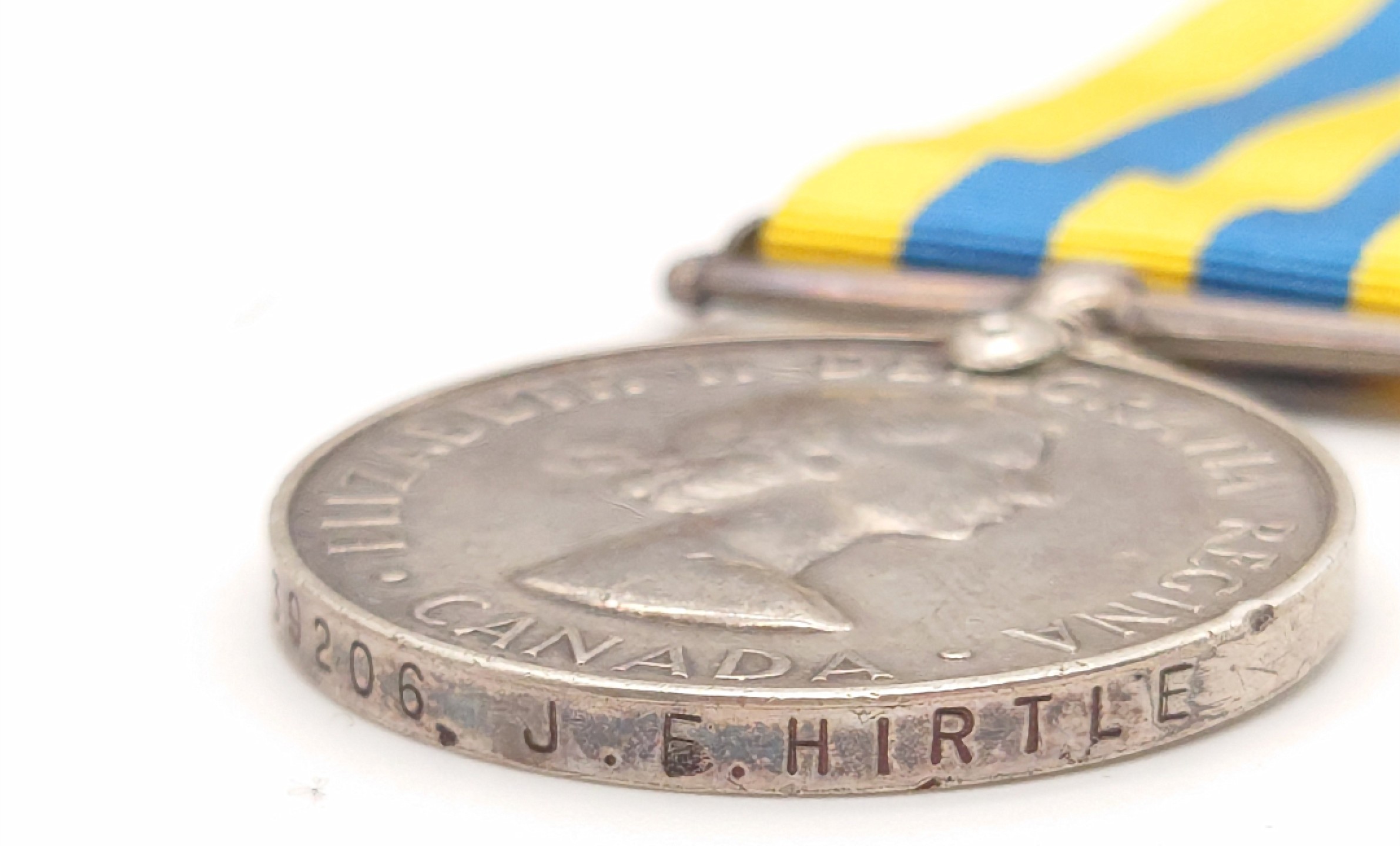 交易所6月11日群拍 加拿大版朝鲜战争奖章（银质，授予J.E.HIRTLE）