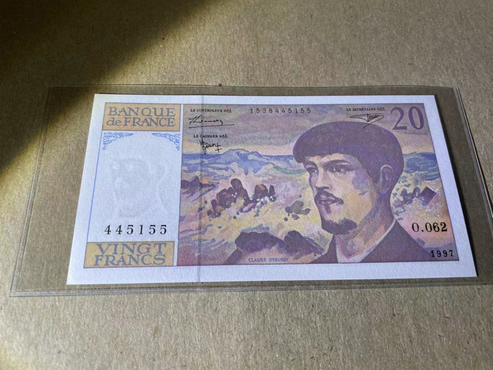 【Blue Auction】✨世界纸币精拍第190期【精】 法国 1997年20法郎 全新UNC