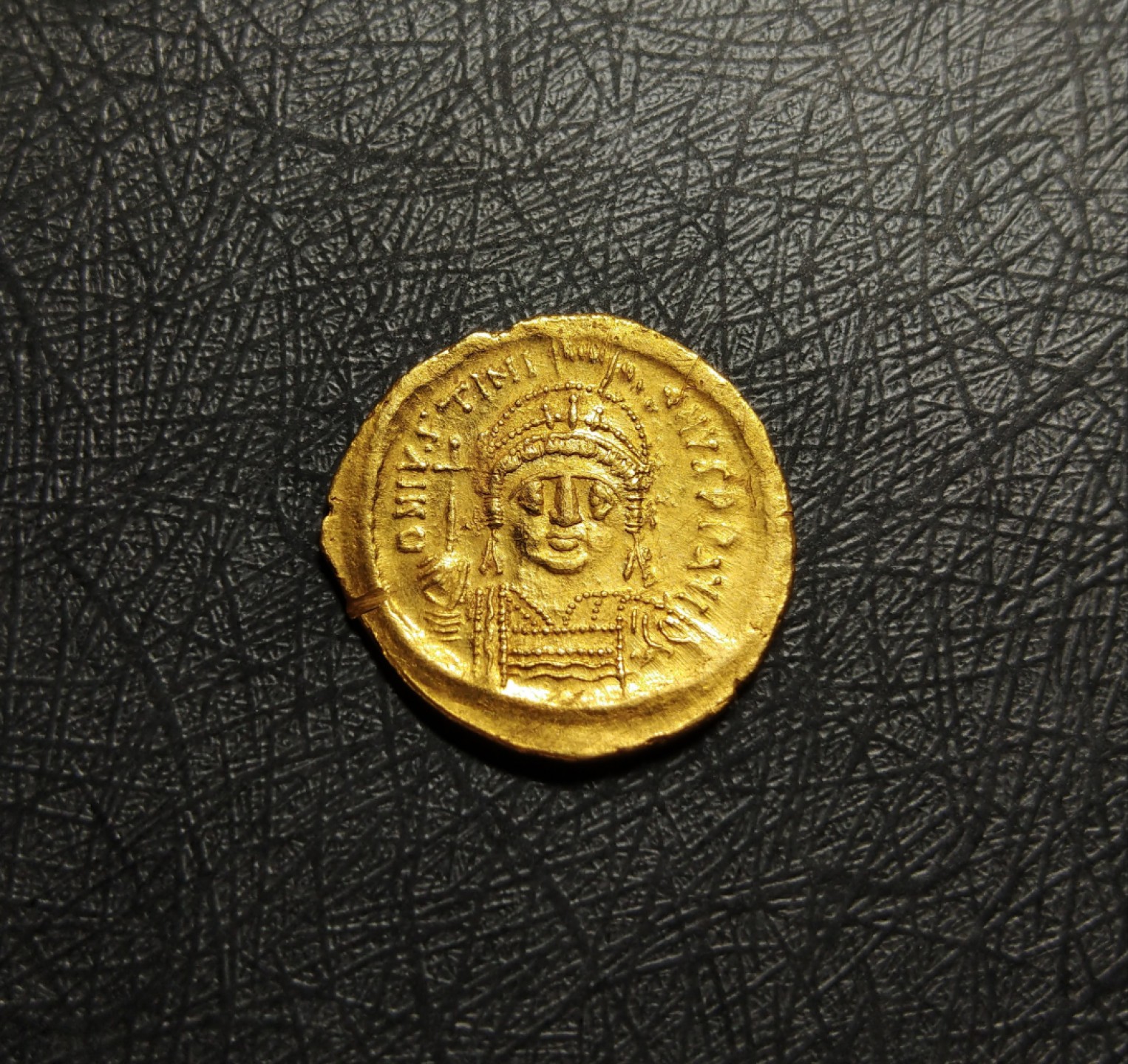 【拜占庭币】查士丁尼一世索利多金币东罗马金币  【拜占庭币】查士丁尼一世索利多金币东罗马金币 