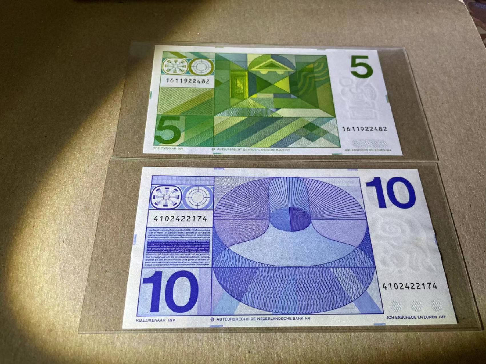 【Blue Auction】✨世界纸币精拍第190期【精】 【一组2张】荷兰10-20盾 全新UNC