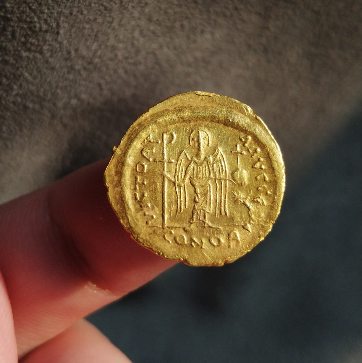 【拜占庭币】查士丁尼一世索利多金币东罗马金币  【拜占庭币】查士丁尼一世索利多金币东罗马金币 